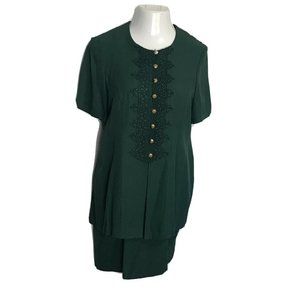 R&M Richards Vintage Dress ~ Sz 12 ~ Green